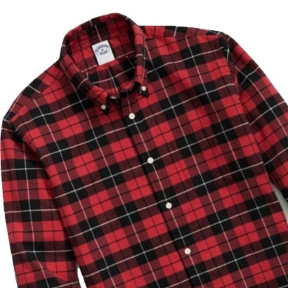 Brooks Brothers 1818 Portuguese Flannel Shirt XXL Red Plaid NWT